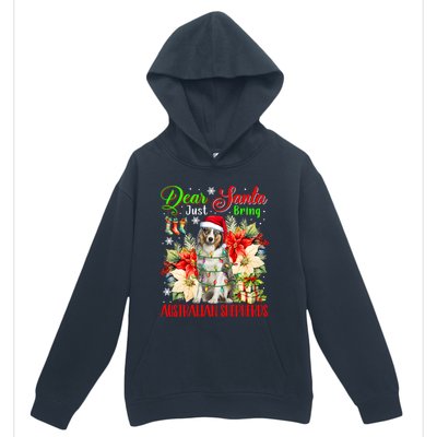 Just Bring Australian Shepherds Christmas Flowers Santa Dog Gift Urban Pullover Hoodie