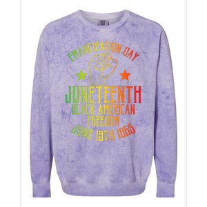 Juneteenth Black American Freedom June 19th Emancipation Day Colorblast Crewneck Sweatshirt