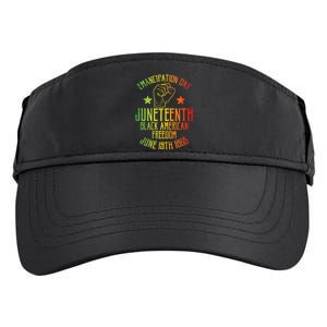 Juneteenth Black American Freedom June 19th Emancipation Day Adult Drive Performance Visor