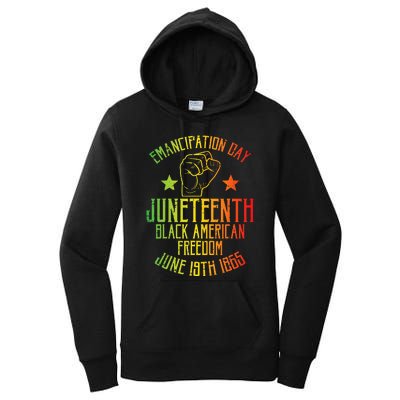 Juneteenth Black American Freedom June 19th Emancipation Day Women's Pullover Hoodie