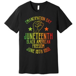 Juneteenth Black American Freedom June 19th Emancipation Day Premium T-Shirt