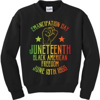 Juneteenth Black American Freedom June 19th Emancipation Day Kids Sweatshirt