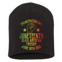 Juneteenth Black American Freedom June 19th Emancipation Day Short Acrylic Beanie