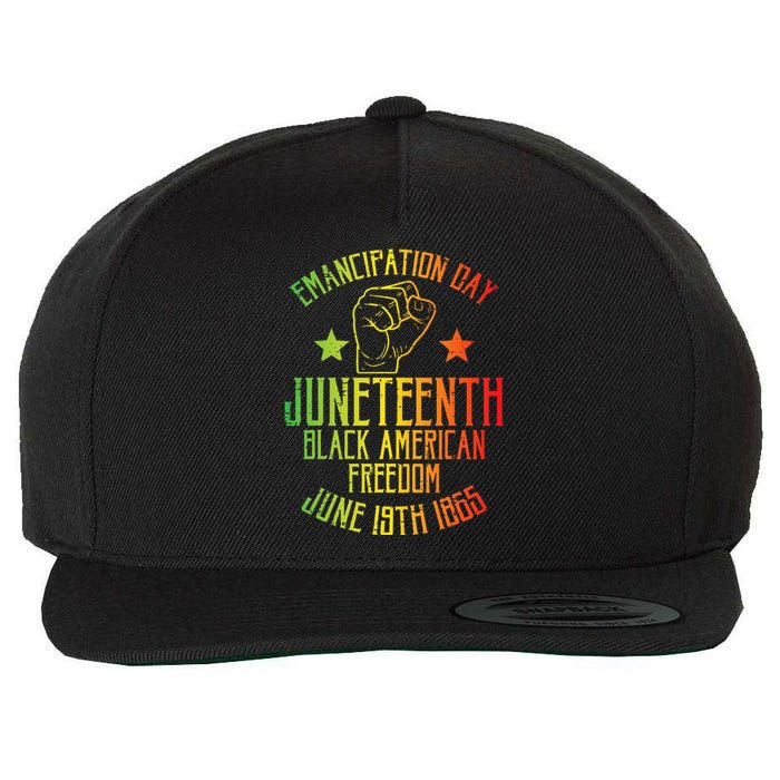 Juneteenth Black American Freedom June 19th Emancipation Day Wool Snapback Cap