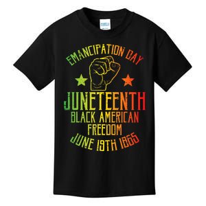 Juneteenth Black American Freedom June 19th Emancipation Day Kids T-Shirt