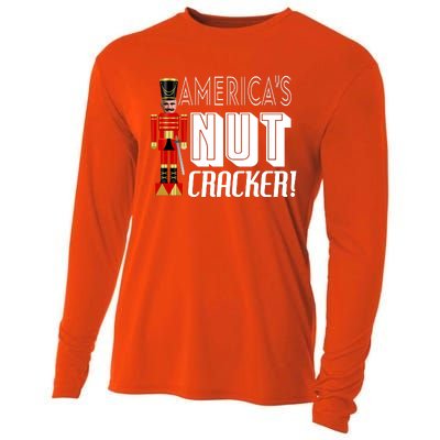 Joe Biden America's Nut Cracker Funny Cooling Performance Long Sleeve Crew