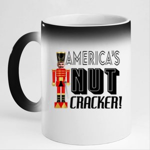 Joe Biden America's Nut Cracker Funny 11oz Black Color Changing Mug