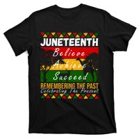 Juneteenth Believe Achieve Succeed Africa T-Shirt