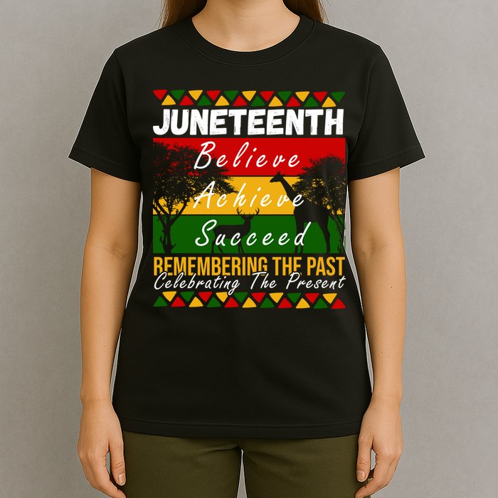 Juneteenth Believe Achieve Succeed Africa T-Shirt