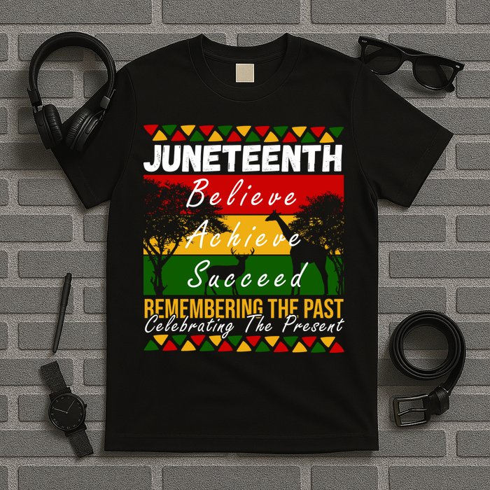 Juneteenth Believe Achieve Succeed Africa T-Shirt