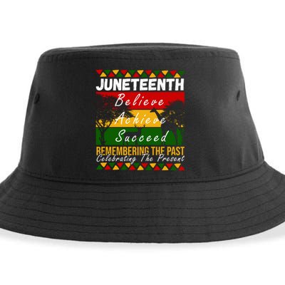 Juneteenth Believe Achieve Succeed Africa Sustainable Bucket Hat