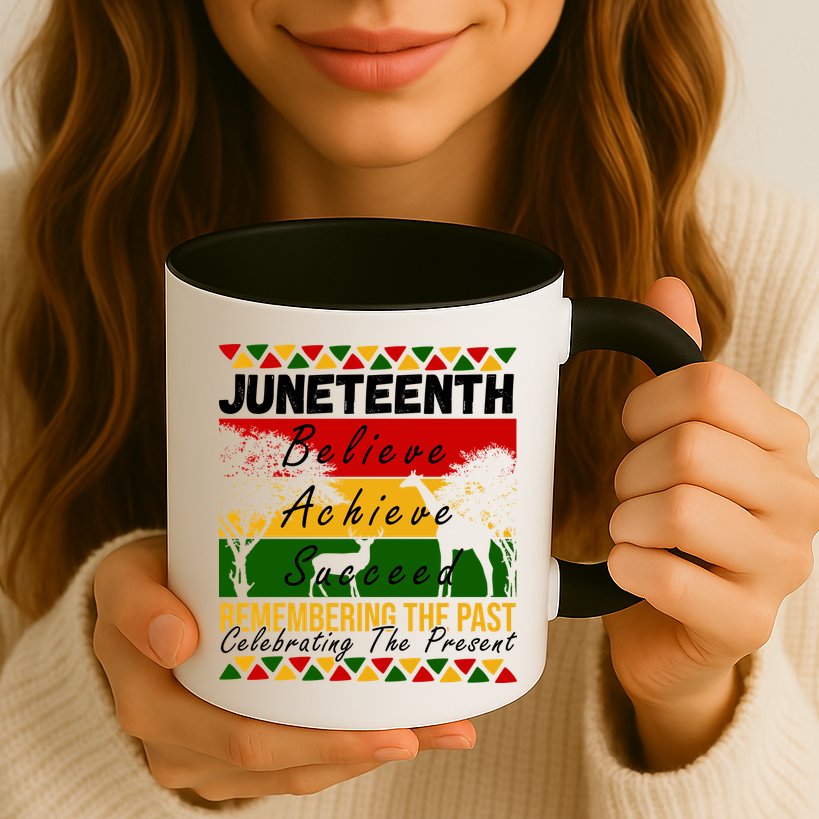 Juneteenth Believe Achieve Succeed Africa Mug