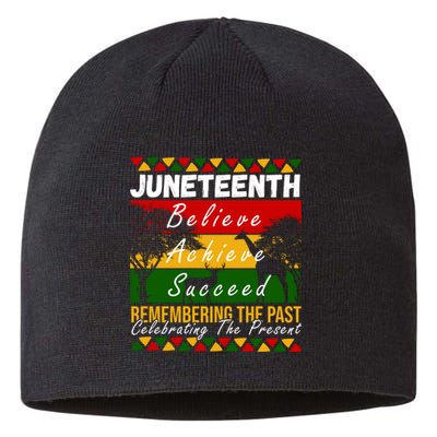 Juneteenth Believe Achieve Succeed Africa Sustainable Beanie