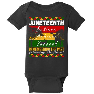 Juneteenth Believe Achieve Succeed Africa Baby Bodysuit