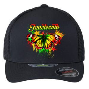 Juneteenth Butterfly African American Black Women 1865 Flexfit Unipanel Trucker Cap