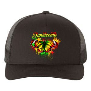 Juneteenth Butterfly African American Black Women 1865 Yupoong Adult 5-Panel Trucker Hat