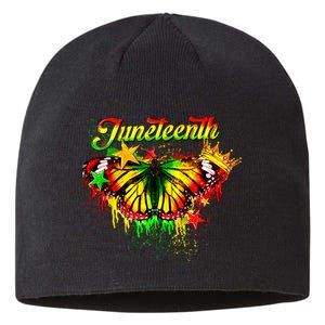 Juneteenth Butterfly African American Black Women 1865 Sustainable Beanie