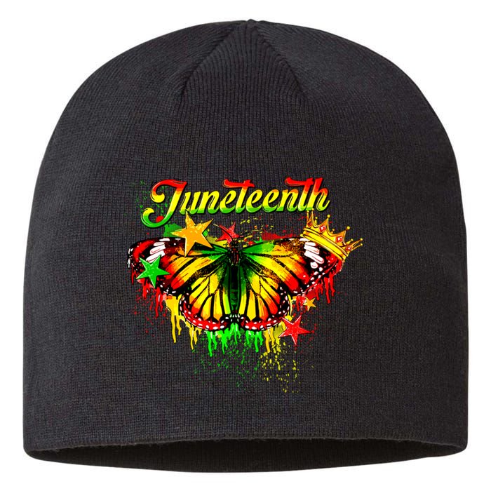 Juneteenth Butterfly African American Black Women 1865 Sustainable Beanie