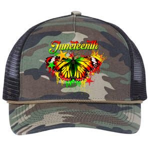 Juneteenth Butterfly African American Black Women 1865 Retro Rope Trucker Hat Cap