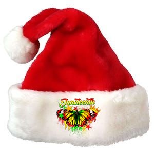 Juneteenth Butterfly African American Black Women 1865 Premium Christmas Santa Hat