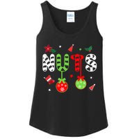 Jingle Balls and Tinsel Tits Fun Christmas Couple Chestnuts Ladies Essential Tank