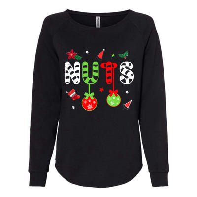 Jingle Balls and Tinsel Tits Fun Christmas Couple Chestnuts Womens California Wash Sweatshirt