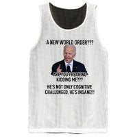 Joe Biden A New World Order Are You Feaking Kidding Me He’S Not Only Cognitive S Mesh Reversible Basketball Jersey Tank