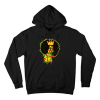 Juneteenth Black Afro Melanin Woman Dripping Art Hoodie