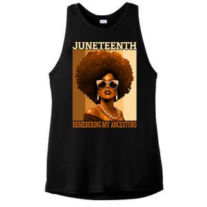 Juneteenth Black African Women Hair Remembering My Ancestors Ladies PosiCharge Tri-Blend Wicking Tank