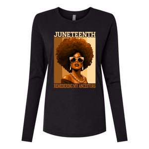 Juneteenth Black African Women Hair Remembering My Ancestors Womens Cotton Relaxed Long Sleeve T-Shirt