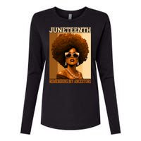 Juneteenth Black African Women Hair Remembering My Ancestors Womens Cotton Relaxed Long Sleeve T-Shirt