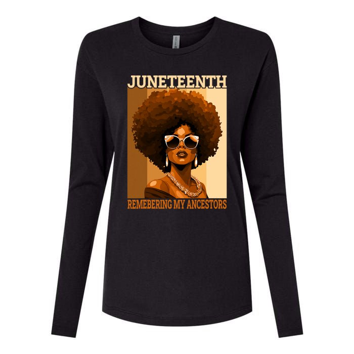 Juneteenth Black African Women Hair Remembering My Ancestors Womens Cotton Relaxed Long Sleeve T-Shirt