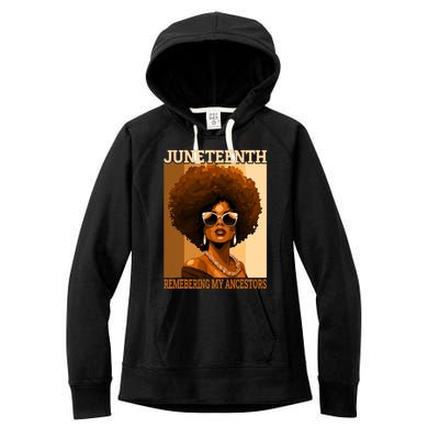 Juneteenth Black African Women Hair Remembering My Ancestors Women's Fleece Hoodie