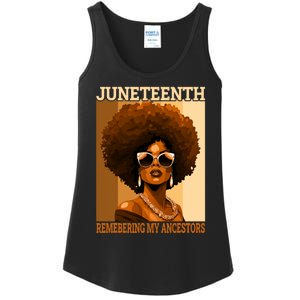 Juneteenth Black African Women Hair Remembering My Ancestors Ladies Essential Tank