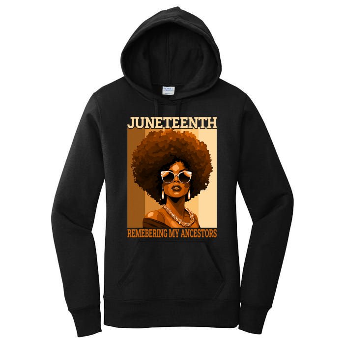 Juneteenth Black African Women Hair Remembering My Ancestors Women's Pullover Hoodie