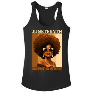 Juneteenth Black African Women Hair Remembering My Ancestors Ladies PosiCharge Competitor Racerback Tank