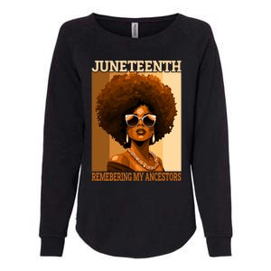 Juneteenth Black African Women Hair Remembering My Ancestors Womens California Wash Sweatshirt