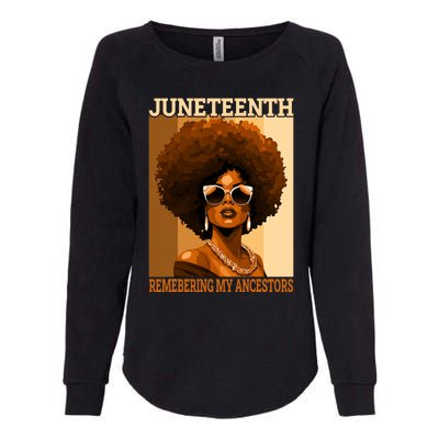 Juneteenth Black African Women Hair Remembering My Ancestors Womens California Wash Sweatshirt