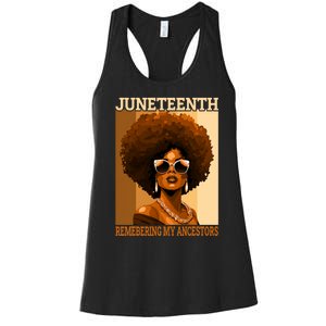 Juneteenth Black African Women Hair Remembering My Ancestors Women's Racerback Tank