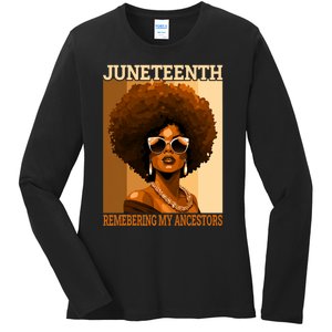 Juneteenth Black African Women Hair Remembering My Ancestors Ladies Long Sleeve Shirt