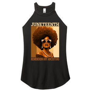 Juneteenth Black African Women Hair Remembering My Ancestors Women's Perfect Tri Rocker Tank