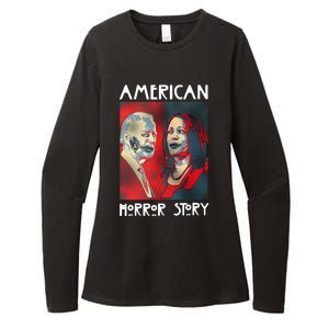 Joe Biden And Kamala Harris American Horror Story Halloween 2024 Womens CVC Long Sleeve Shirt