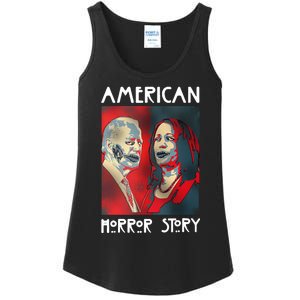 Joe Biden And Kamala Harris American Horror Story Halloween 2024 Ladies Essential Tank