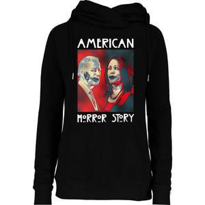 Joe Biden And Kamala Harris American Horror Story Halloween 2024 Womens Funnel Neck Pullover Hood