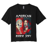 Joe Biden And Kamala Harris American Horror Story Halloween 2024 Women's Crop Top Tee