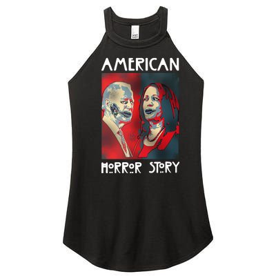 Joe Biden And Kamala Harris American Horror Story Halloween 2024 Women's Perfect Tri Rocker Tank