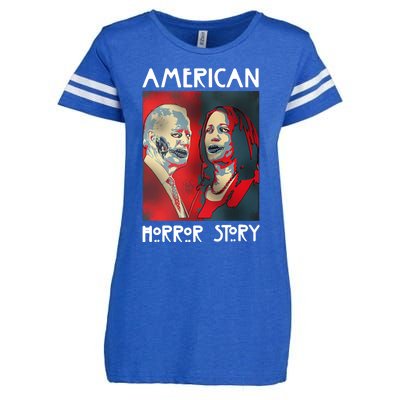 Joe Biden And Kamala Harris American Horror Story Halloween 2024 Enza Ladies Jersey Football T-Shirt