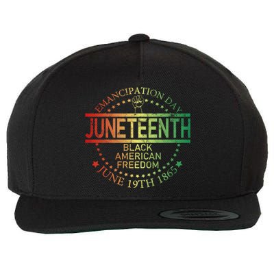 Juneteenth Black African Juneteenth And Black History Tee Funny Gift Wool Snapback Cap