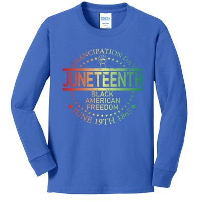 Juneteenth Black African Juneteenth And Black History Tee Funny Gift Kids Long Sleeve Shirt