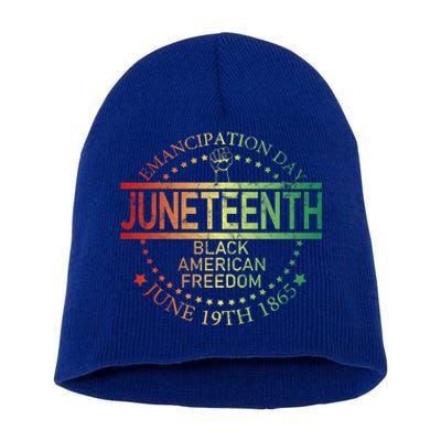 Juneteenth Black African Juneteenth And Black History Tee Funny Gift Short Acrylic Beanie